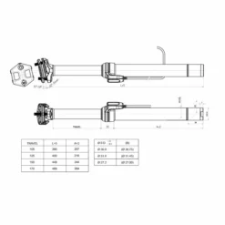 Brand-X Ascend II XL Dropper Seatpost (170mm) -House Doctor Brand X Ascend II XL 170mm Dropper Seatpost Dropper Seats posts Black BRNDXDRPA02XL316489170 2