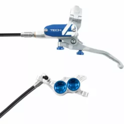 Hope Tech 4 E4 Brake - No Rotor -House Doctor Hope Tech 4 E4 Brake No Rotor Disc Brake Callipers SIlver Blue T4E4ZSBL