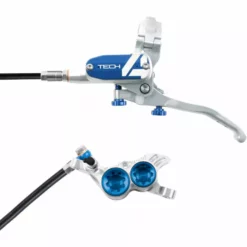 Hope Tech 4 V4 Brake - No Rotor -House Doctor Hope Tech 4 V4 Brake No Rotor Disc Brake Callipers Silver Blue T4V4ZSBL